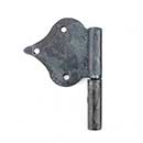 Hammered Hinges [114.20R-GM] Forged Iron Cabinet Hinge - Spear Flag - Right Mount w/ 1/2 Mortise Post - 1 7/8&quot; Flag