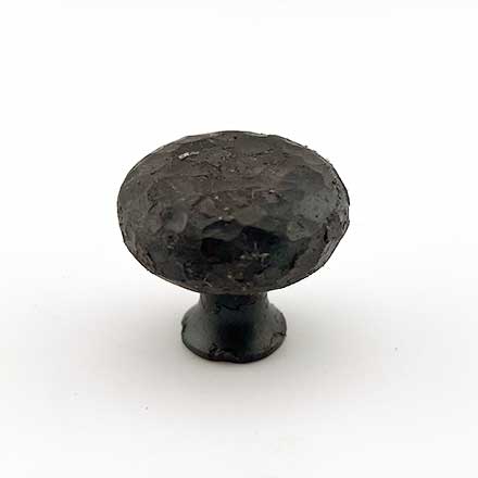 Hammered Hinges [401.SM] Forged Iron Cabinet &amp; Drawer Knob - Small Mushroom - 7/8" Dia.