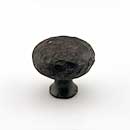 Hammered Hinges [401.SM] Forged Iron Cabinet &amp; Drawer Knob - Small Mushroom - 7/8" Dia.