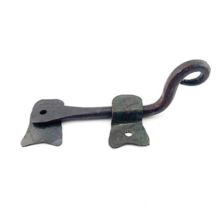 Hammered Hinges [708.04] Forged Iron Cabinet Latch - Fish Tail - 4&quot; L