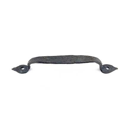 Hammered Hinges [301.05] Forged Iron Cabinet &amp; Drawer Pull - Heart Ends - 4&quot; C/C - 5&quot; L