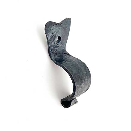 Hammered Hinges [303.01] Forged Iron Cabinet &amp; Drawer Finger Pull - Fish Tail - 1" L