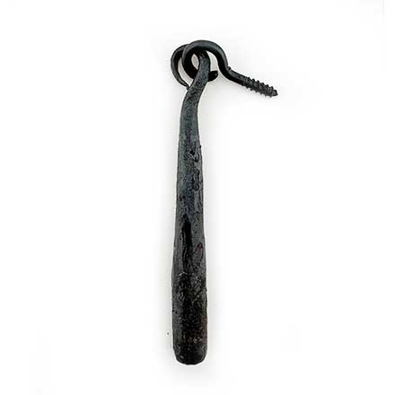 Hammered Hinges [305.03] Forged Iron Cabinet &amp; Drawer Threaded Pull - Tear Drop - 3" L