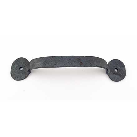 Hammered Hinges [306.05] Forged Iron Cabinet &amp; Drawer Pull - Bean Ends - 4&quot; C/C - 5&quot; L