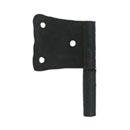 Hammered Hinges [102.05R-GM] Wrought Iron Cabinet Hinge - Original Flag - Right Mount w/ 1/2 Mortise Post - 1 3/4" Flag