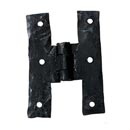 Hammered Hinges [103.03] Handmade Wrought Iron Cabinet H Hinge - 2" W x 3" H