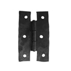 Hammered Hinges [109G.35] Wrought Iron Cabinet H Hinge - 1 1/2&quot; W x 2 1/2&quot; H
