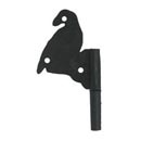 Hammered Hinges [111.35R-GM] Wrought Iron Cabinet Hinge - Bird Flag - Right Mount w/ 1/2 Mortise Post - 2 1/8" Flag