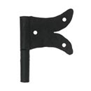 Hammered Hinges [113.25L-GM] Wrought Iron Cabinet Hinge - Split Tail Flag - Left Mount w/ 1/2 Mortise Post - 1 5/8&quot; Flag
