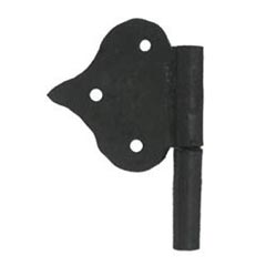 Hammered Hinges [114.20R-GM] Wrought Iron Cabinet Hinge - Spear Flag - Right Mount w/ 1/2 Mortise Post - 1 7/8&quot; Flag