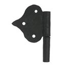 Hammered Hinges [114.20R-GM] Wrought Iron Cabinet Hinge - Spear Flag - Right Mount w/ 1/2 Mortise Post - 1 7/8" Flag