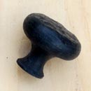 Hammered Hinges [401.BG] Wrought Iron Cabinet Knob - Round Profile - Flat Black - 1 1/4" Dia.