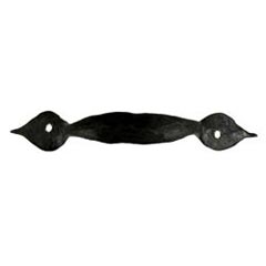 Hammered Hinges [301.05] Wrought Iron Cabinet &amp; Drawer Pull - Heart Ends - 4&quot; Centers - 5&quot; Long