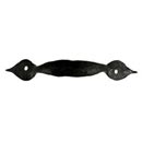 Hammered Hinges [301.05] Wrought Iron Cabinet & Drawer Pull - Heart Ends - 4" Centers - 5" Long