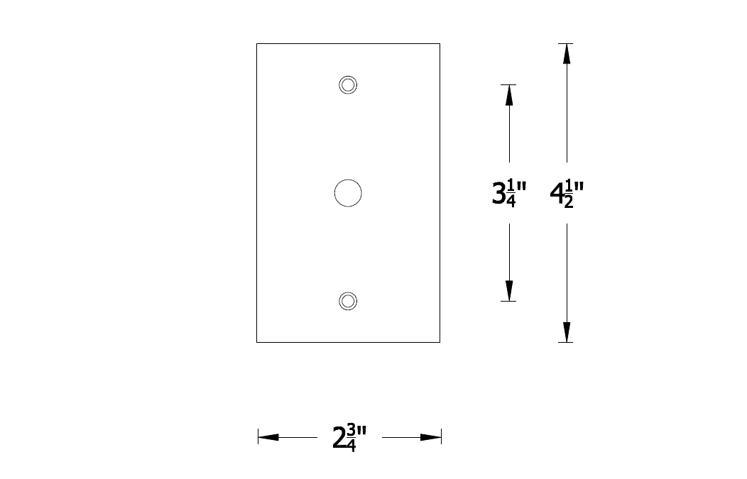 Hammered Hinges [901PHCA] Forged Iron Wall Plate