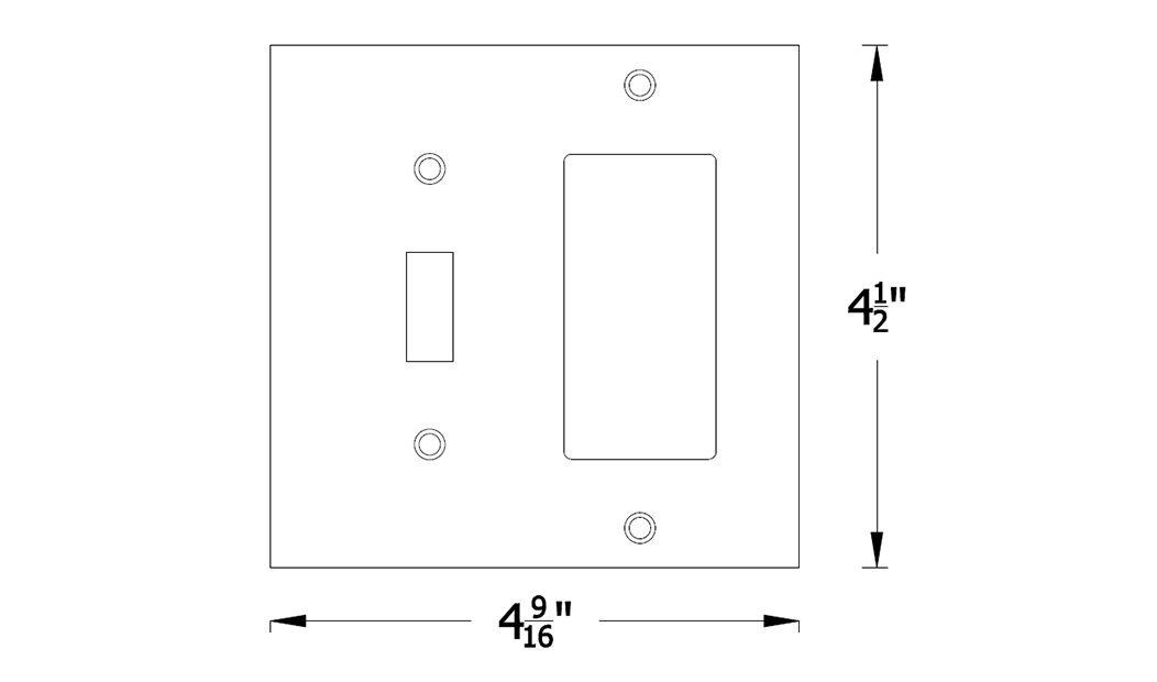 Hammered Hinges [901TS-931FO] Forged Iron Wall Plate