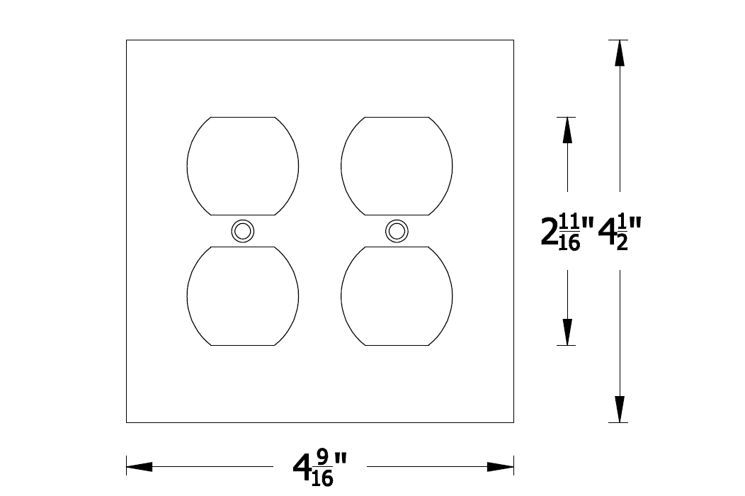 Hammered Hinges [922SO] Forged Iron Wall Plate
