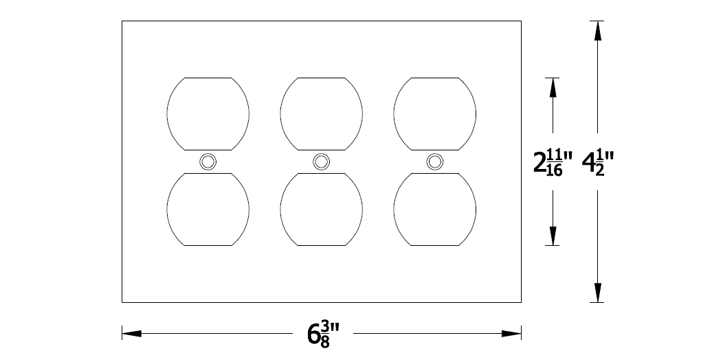 Hammered Hinges [923SO] Forged Iron Wall Plate