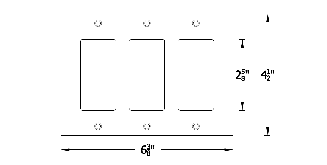 Hammered Hinges [933FO] Forged Iron Wall Plate