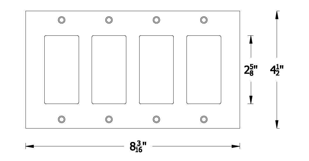 Hammered Hinges [934FO] Forged Iron Wall Plate