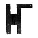 Hammered Hinges [104.08.L] Handmade Wrought Iron Passage Door H-L Hinge - Inset - Left - 4" W x 8" H