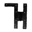 Hammered Hinges [104.08.R] Handmade Wrought Iron Passage Door H-L Hinge - Inset - Right - 4" W x 8" H