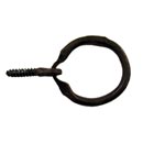Hammered Hinges [302.03] Handmade Wrought Iron Threaded Door Ring Pull - 3" Dia.