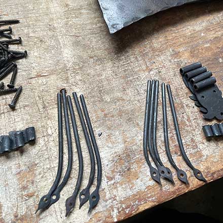 Hammered Hinges - Colonial American Handmade Cabinet & Door Hardware