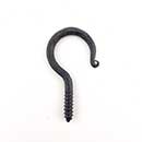 Hammered Hinges [501.03] Forged Iron Threaded Hanging Hook - 3&quot; L