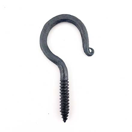 Hammered Hinges [501.04] Forged Iron Threaded Hanging Hook - 4&quot; L