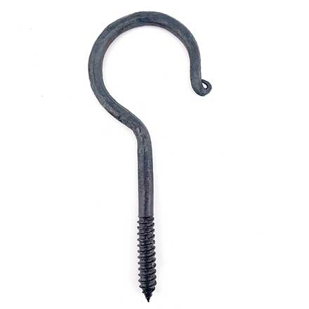 Hammered Hinges [501.06] Forged Iron Threaded Hanging Hook - 6&quot; L