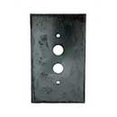 Hammered Hinges [901BUTTON] Forged Iron Wall Plate - 1 Gang Push Button - Natural Linseed Finish