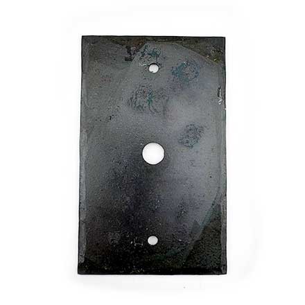 Hammered Hinges [901PHCA] Forged Iron Wall Plate - Cable Cover - Natural Linseed Finish