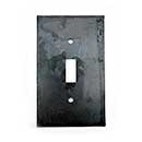 Hammered Hinges [901TS] Forged Iron Wall Plate - Single Toggle - Natural Linseed Finish