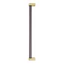 Hapny Home [C1002-BSB] Acrylic &amp; Solid Brass Appliance Pull Handle - Clarity Series - Smoke - Satin Brass Finish - 18&quot; C/C - 18 15/16&quot; L