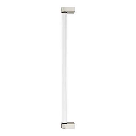 Hapny Home [C1002-PN] Acrylic &amp; Solid Brass Appliance Pull Handle - Clarity Series - Oversized - Clear - Polished NIckel Finish - 18&quot; C/C - 18 15/16&quot; L