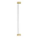 Hapny Home [C1002-SB] Acrylic &amp; Solid Brass Appliance Pull Handle - Clarity Series - Clear - Satin Brass Finish - 18&quot; C/C - 18 15/16&quot; L