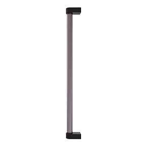 Hapny Home [C1002-BMB] Acrylic & Solid Brass Appliance Pull Handle - Clarity Series - Oversized - Smoke - Matte Black Finish - 18" C/C - 18 15/16" L