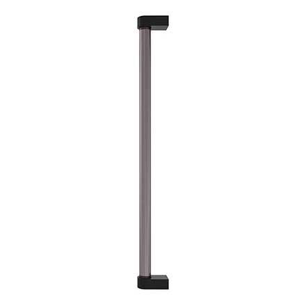 Hapny Home [C1002-BMB] Acrylic &amp; Solid Brass Appliance Pull Handle - Clarity Series - Oversized - Smoke - Matte Black Finish - 18&quot; C/C - 18 15/16&quot; L