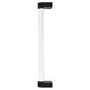 Hapny Home [C1001-MB] Acrylic & Solid Brass Appliance Pull Handle - Clarity Series - Clear - Matte Black Finish - 12" C/C - 12 15/16" L