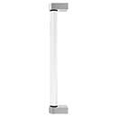 Hapny Home [C1001-SN] Acrylic & Solid Brass Appliance Pull Handle - Clarity Series - Clear - Satin Nickel Finish - 12" C/C - 12 15/16" L