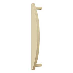 Hapny Home [HM1022-SB] Solid Brass Appliance Pull Handle - Half Moon Series - Satin Brass Finish - 12" C/C - 13 3/4" L