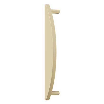 Hapny Home [HM1022-SB] Solid Brass Appliance Pull Handle - Half Moon Series - Satin Brass Finish - 12&quot; C/C - 13 3/4&quot; L