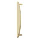 Hapny Home [HM1022-SB] Solid Brass Appliance Pull Handle - Half Moon Series - Satin Brass Finish - 12&quot; C/C - 13 3/4&quot; L