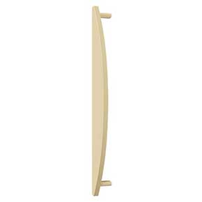 Hapny Home [HM1023-SB] Solid Brass Appliance Pull Handle - Half Moon Series - Satin Brass Finish - 18" C/C - 19 3/4" L