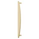 Hapny Home [HM1023-SB] Solid Brass Appliance Pull Handle - Half Moon Series - Satin Brass Finish - 18" C/C - 19 3/4" L