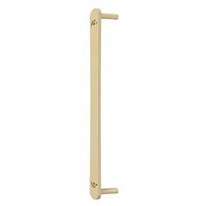 Hapny Home [H1025-SB] Solid Brass Appliance Pull Handle - Horizon Series - Satin Brass Finish - 12" C/C - 13 1/8" L