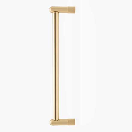 Hapny Home [K1031-SB] Solid Brass Appliance Pull Handle - Knurled Series - Satin Brass Finish - 12" C/C - 12 3/4" L