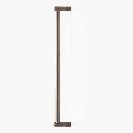 Hapny Home [K1032-AE] Solid Brass Appliance Pull Handle - Knurled Series - Antique English Finish - 18&quot; C/C - 18 3/4&quot; L