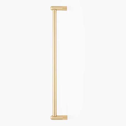 Hapny Home [K1032-SB] Solid Brass Appliance Pull Handle - Knurled Series - Satin Brass Finish - 18&quot; C/C - 18 3/4&quot; L